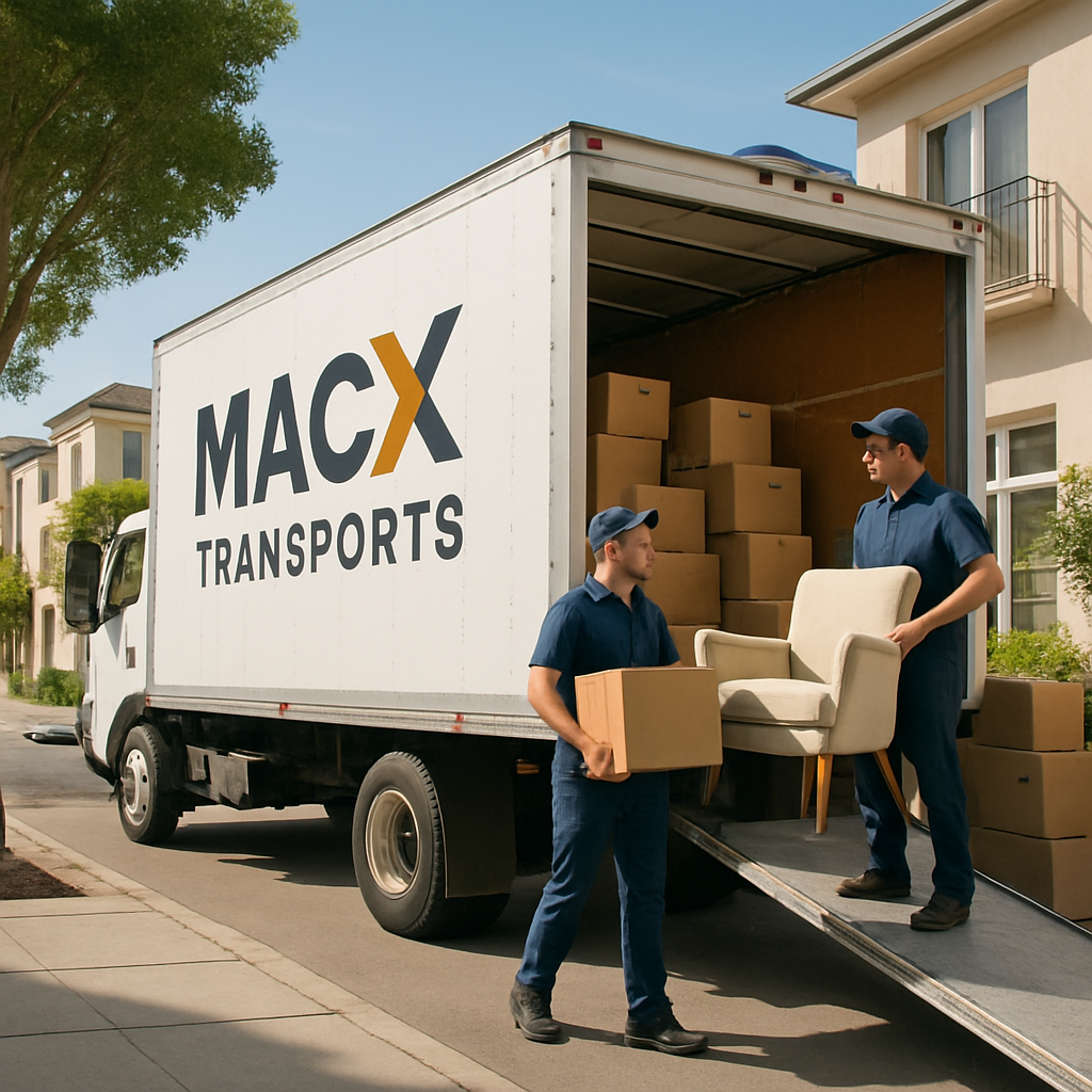 รถขนของพร้อมคนยก